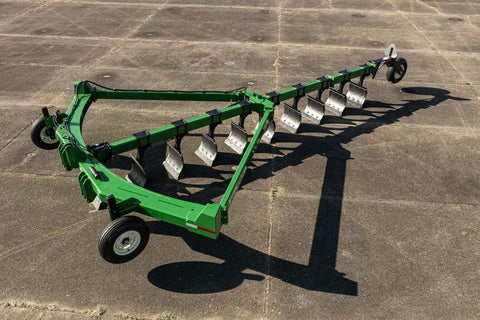 Harrell Ag On-Land Switch Plow 6710 HD full machine view on paved surface