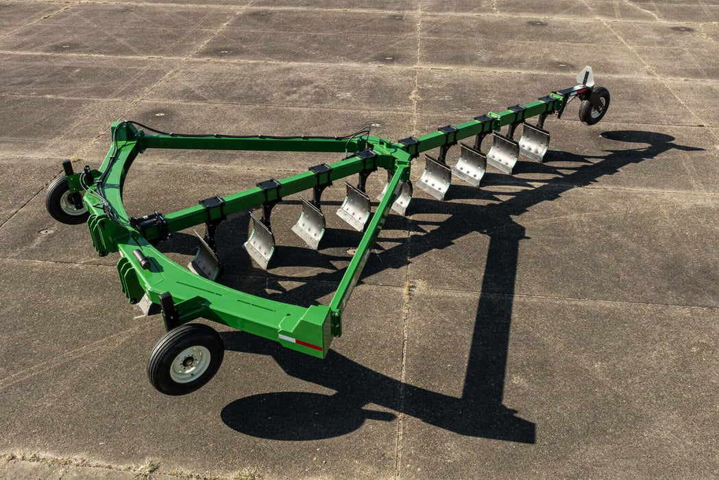 Harrell Ag On-Land Switch Plow 6710 HD full machine view on paved surface