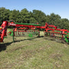 Field view of Enorossi CR-850 basket bar rake forming windrows