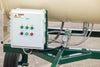 Harrell Ag Cyclone 42 control panel with pressure gauge and burner system components mounted on frame