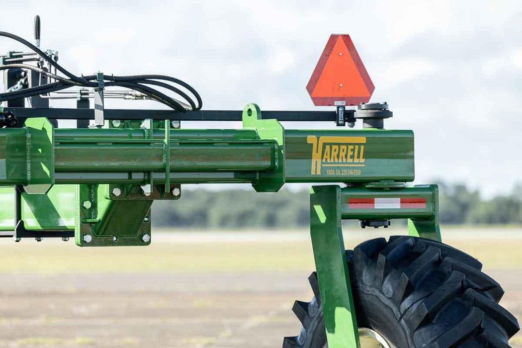 Harrell Ag Rock-N-Root Rake rear safety marking and frame view
