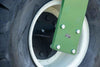 Harrell Ag Rock-N-Root Rake steel wheel close-up