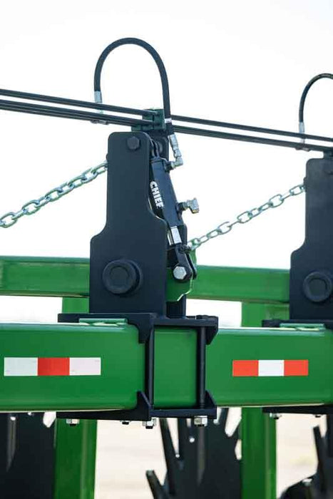 Harrell Ag Rock-N-Root Rake hitch and frame connection detail