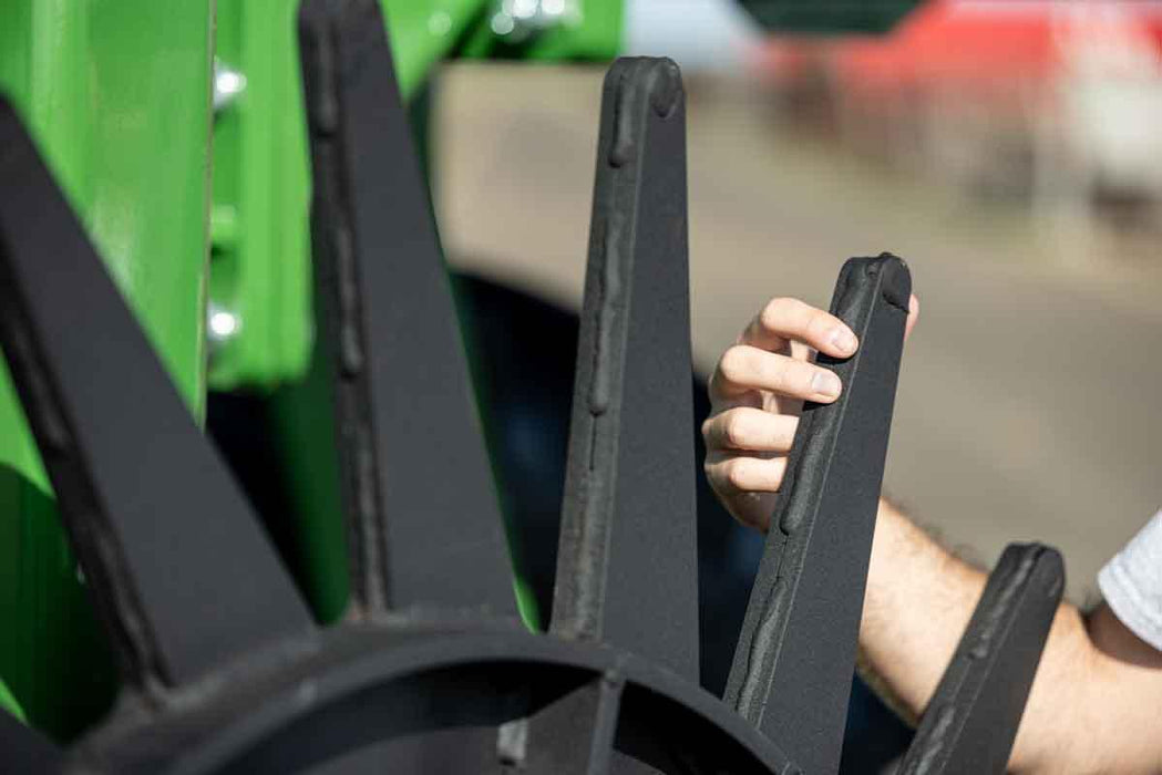 Harrell Ag Rock-N-Root Rake frame adjustment and linkage detail