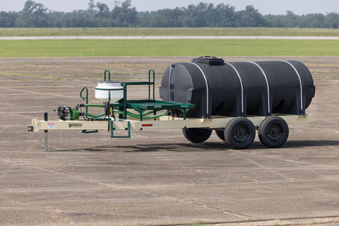 Harrell Ag 1635 Nurse Wagon full trailer view with tanks in field