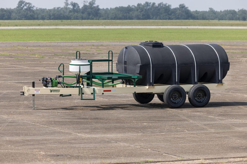 Harrell Ag 1635 Nurse Wagon full trailer view with tanks in field