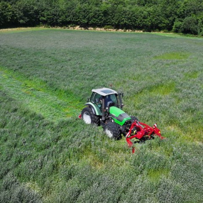 Side view of Enorossi BFF mower during pasture maintenance