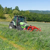 Tractor mowing pasture with Enorossi BFF sickle bar mower