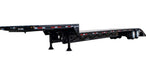 Demco tandem axle drop deck trailer with 5′ beaver tail and twin rear loading ramps