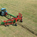 Enorossi CR-850 basket bar rake operating in open hay field