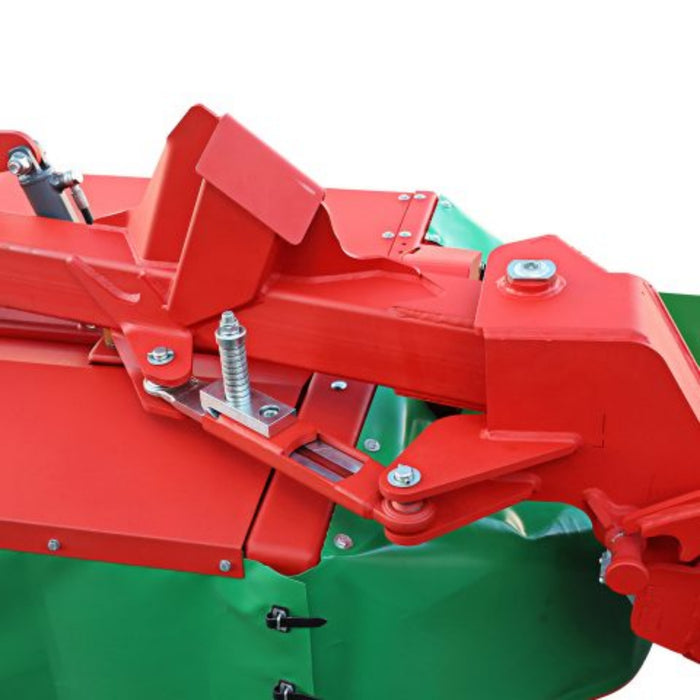 Cutter bar drive system detail on Enorossi DMP pendulum disc mower