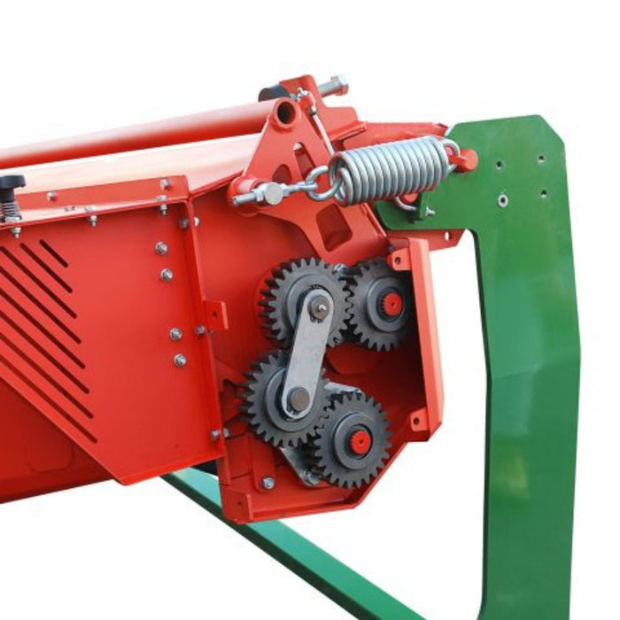 Rear discharge area showing conditioned forage flow on Enorossi DMP mower