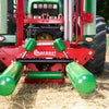 Rear frame and bale support arms on Enorossi BW mounted bale wrapper