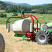 Front view of Enorossi BW mounted bale wrapper lifting round bale