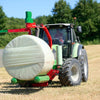 Enorossi BW mounted bale wrapper wrapping white silage bale
