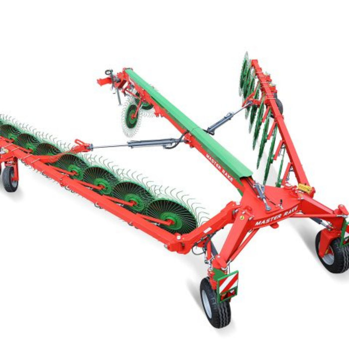 Enorossi MASTER RAKE wheel rake folded transport position