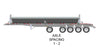 Technical diagram of Demco quint axle side dump trailer dimensions