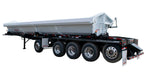 Demco quint axle side dump trailer side profile with dump body