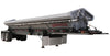 Demco tandem axle side dump trailer with steel dump body and landing legs