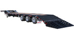 Demco triple axle drop deck trailer with beaver tail and loading ramps