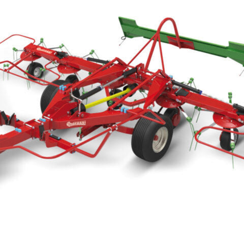 Enorossi VORTEX G6-740 PROFILINE hay tedder with transport chassis and rotary rotors