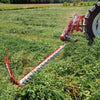 Rear view of Enorossi BF/BFS sickle bar mower attached to tractor in pasture