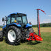 Enorossi double action sickle bar mower operating on uneven terrain for pasture maintenance