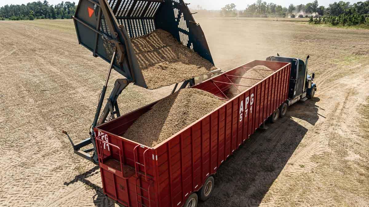 Harrell Ag Drying Van exterior view during field operation