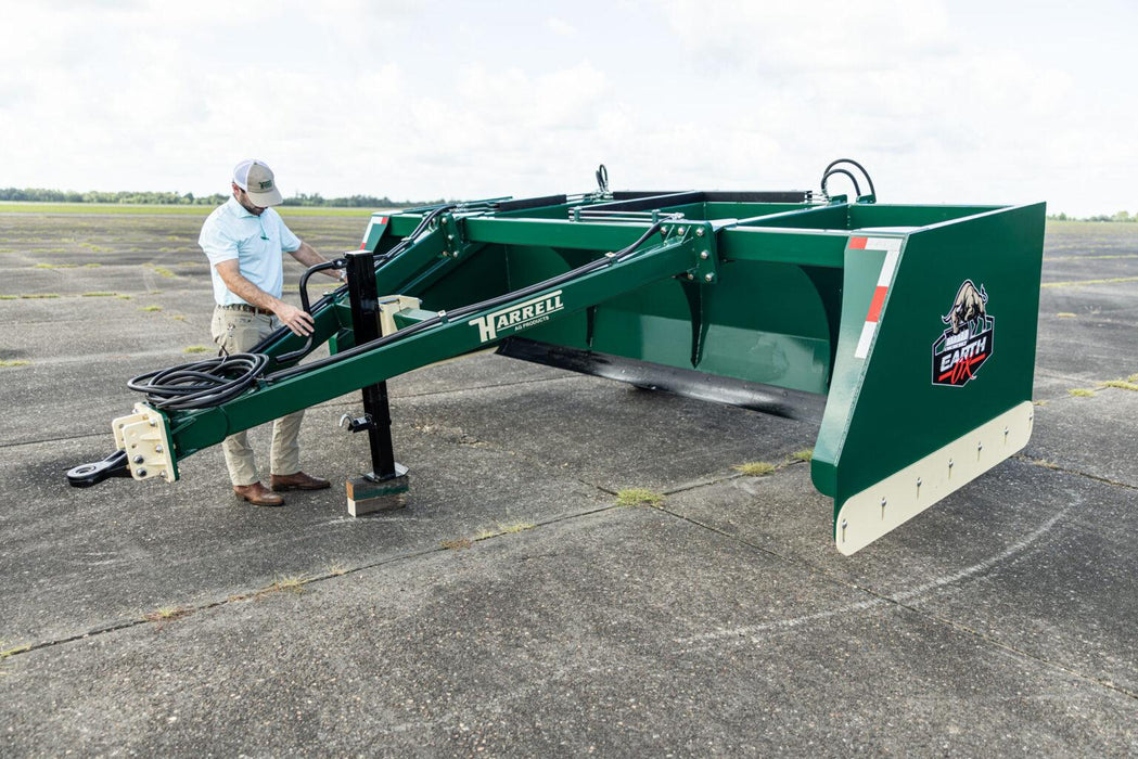 Harrell Ag Earth Ox Earth Mover rear side view showing frame structure