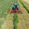 Enorossi ENODUO 650H double rotor rake forming central swath in field