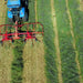 Enorossi ENODUO double rotor hay rake top view of windrow formation