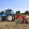 Enorossi ENODUO double rotor hay rake mounted behind agricultural tractor