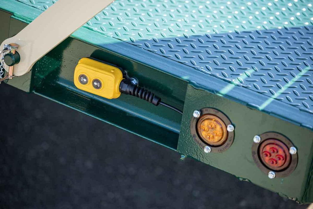 Harrell Ag Module 8 Express flat-lay trailer deck surface with non-slip steel flooring