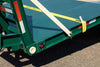 Harrell Ag Module 8 Express cotton module trailer flat-lay deck with tie-down strap and rear frame