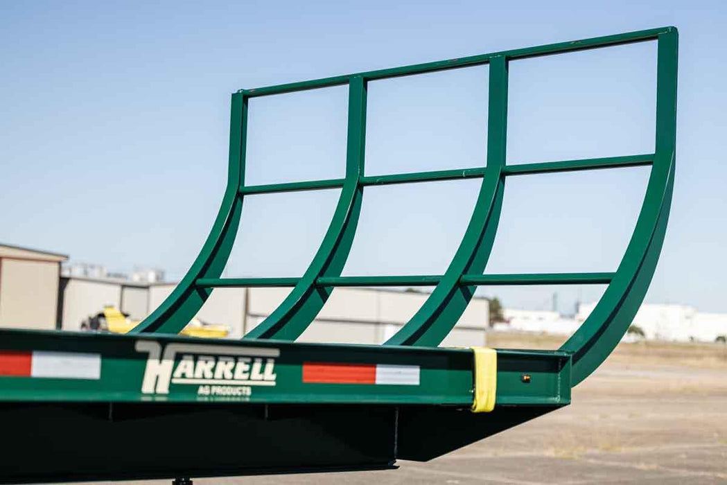 Harrell Ag Module 8 Express cotton module trailer rear view with loading ramp raised