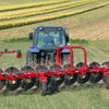 Enorossi Inline Rake RT operating in hay field forming windrow