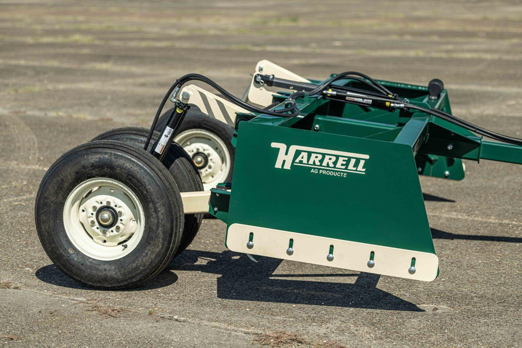 Harrell Ag Pull-Type Box Scraper rear blade and wheel assembly