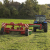 Enorossi TREX CP trailed disc mower cutting hay in open field