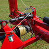 Close-up of rotor arms and tine assembly on Enorossi VORTEX G4 tedder
