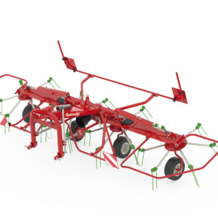 Enorossi VORTEX G4 rotary hay tedder angled view showing four rotors