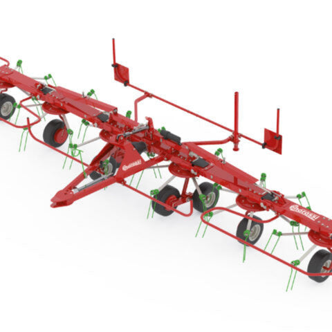 Enorossi VORTEX G6 hay tedder rotary tedder with extended working width