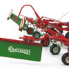 Enorossi VORTEX G6 hay tedder in transport configuration with folded sections