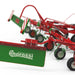Enorossi VORTEX G6 hay tedder in transport configuration with folded sections
