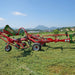 Side transport view of Enorossi VORTEX G6-740 PROFILINE hay tedder with chassis