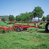 Enorossi VORTEX G6-740 PROFILINE hay tedder in transport position on field