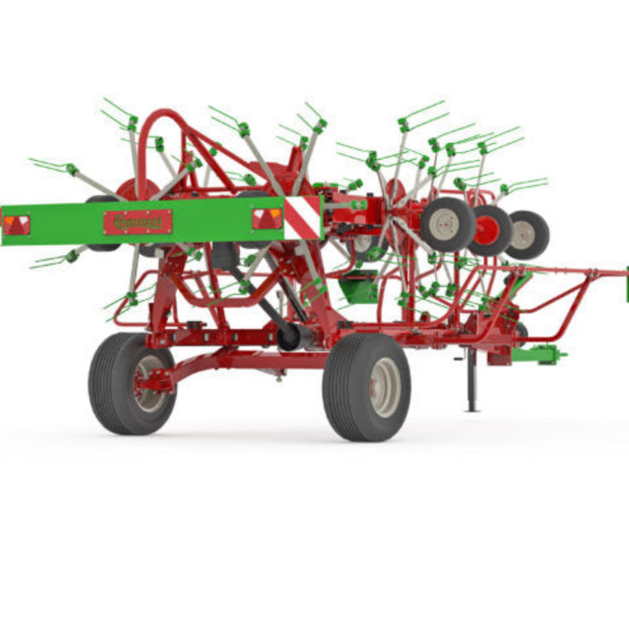 Rear axle and chassis structure on Enorossi VORTEX G8-980 PROFILINE hay tedder