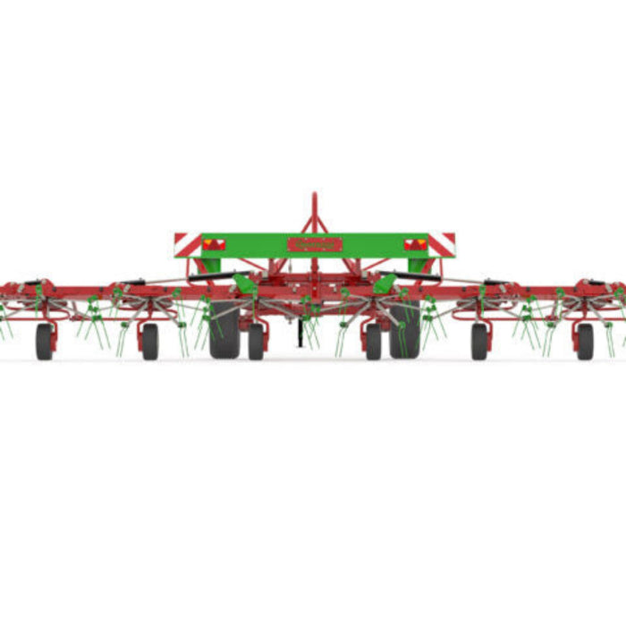 Front view of Enorossi VORTEX G8-980 PROFILINE rotary hay tedder